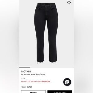 MOTHER Lil' Hustler Ankle Fray Jeans